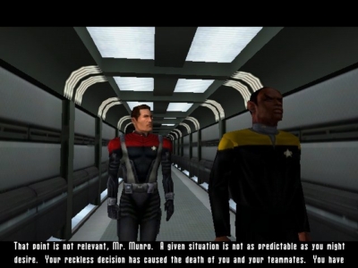 Unfortunately you're stuck with having Tuvok for a boss.